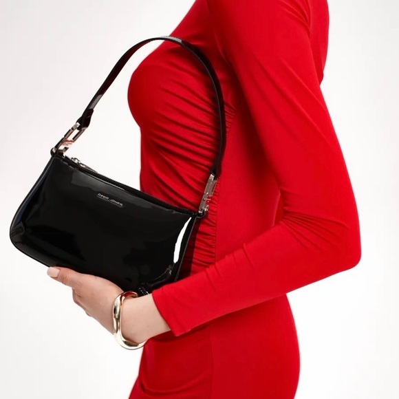 David Jones Handbags - Patent Chic Black Shoulder Bag